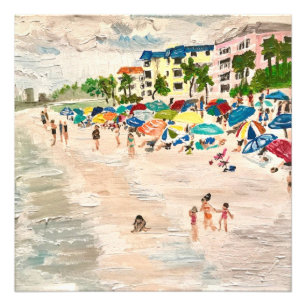 "Fort Myer's Beach" Fl. painting photo Print