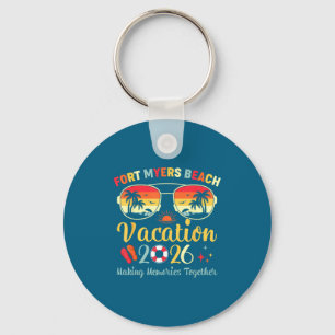 Fort Myers Beach Fl Vacation Summer Vibes Keychain