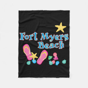 Fort Myers Beach Florida Fleece Blanket