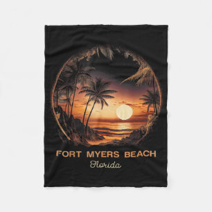 Fort Myers Beach Florida Fleece Blanket