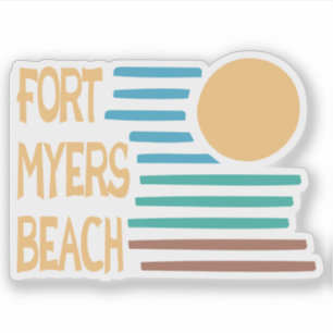 Fort Myers Beach Florida geometric sunset