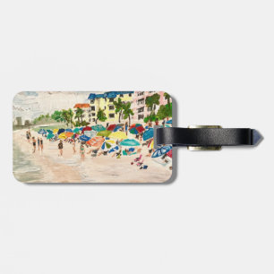 Fort Myer's Beach Painting  Luggage Tag