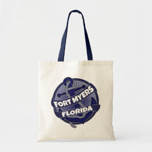 Fort Myers Florida anchor swirl tote bag