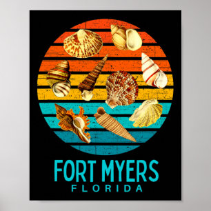 Fort Myers Florida Ocean Shells Novelty Poster