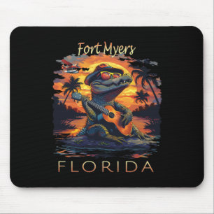 Fort Myers Florida Vacation Cute Alligator Mouse Pad