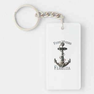 Fort Myers Florida Vacation Nautical Anchor Sailin Keychain