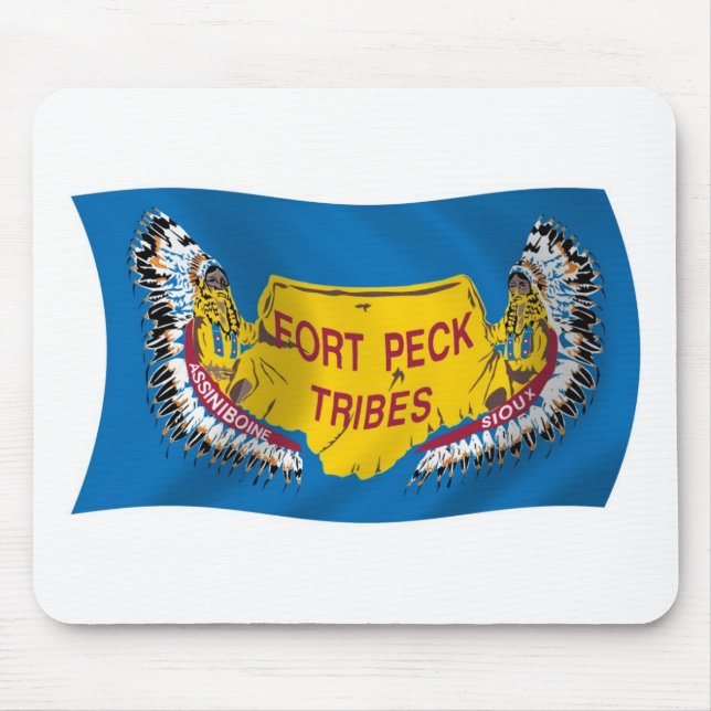 Fort Peck Assiniboine Flag Mousepad (Front)