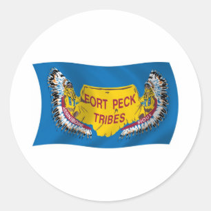 Fort Peck Assiniboine Flag Sticker