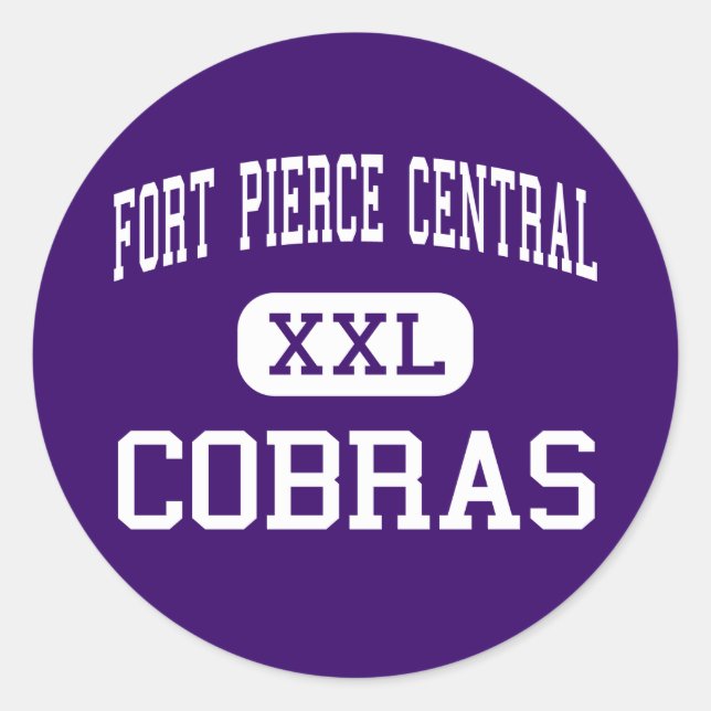Fort Pierce Central - Cobras - High - Fort Pierce Classic Round Sticker (Front)