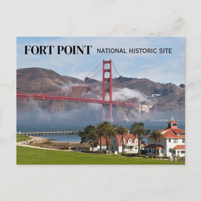 Fort Point Coast Guard Station, Golden Gate Bridge Postcard (Front)