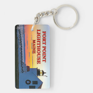 Fort Point Lighthouse, Maine Keychain