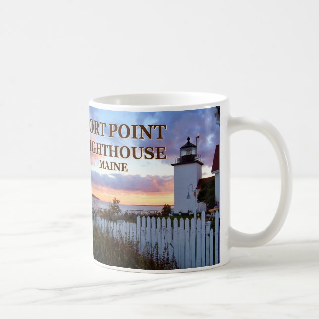 Fort Point Lighthouse, Maine Mug (Right)