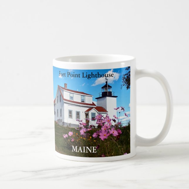 Fort Point Lighthouse, Maine Mug (Right)