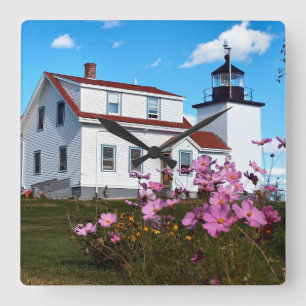 Fort Point Lighthouse, Maine Square Clock