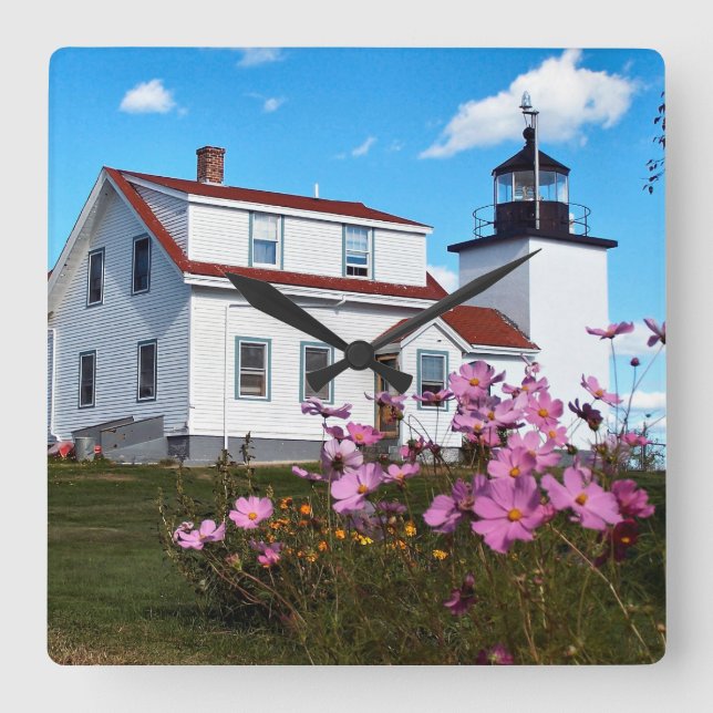 Fort Point Lighthouse, Maine Square Clock (Front)