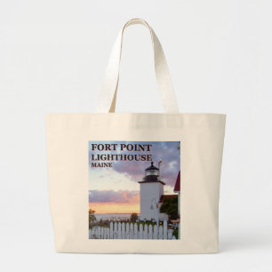 Fort Point Lighthouse, Maine Tote Bag