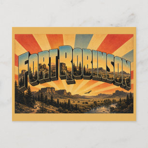 Fort Robinson Nebraska Pine Ridge Buttes Prairie Postcard