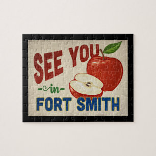 Fort Smith Arkansas Apple - Vintage Travel Jigsaw Puzzle