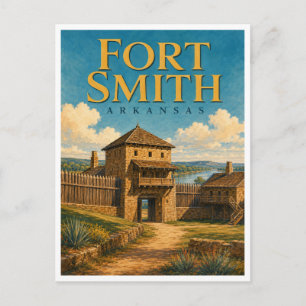 Fort Smith Arkansas Frontier Fort GeoSaga Postcard