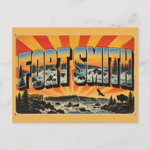 Fort Smith NT Rapids Boreal Forest Art Postcard