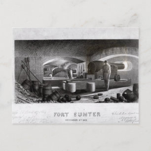Fort Sumter, Interior View of Three Gun Battery Postcard