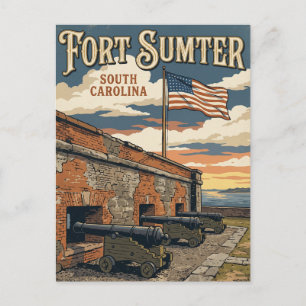 Fort Sumter National Monument USA Postcard