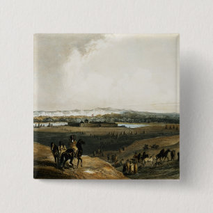 Fort Union on the Missouri, plate 28 from Volume 2 Inch Square Button