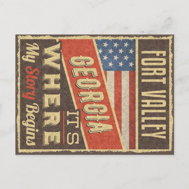 Fort Valley Georgia Postcard (Front)