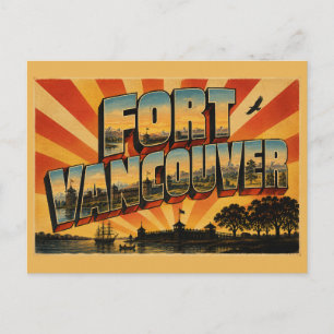 Fort Vancouver Columbia River Historic Fort Art Postcard