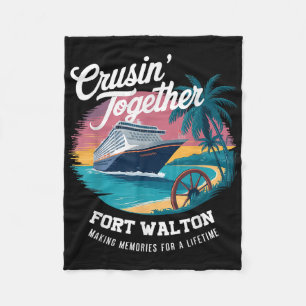 Fort Walton Beach Family Matching Men Women Fleece Blanket