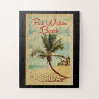 Fort Walton Beach Palm Tree Vintage Travel