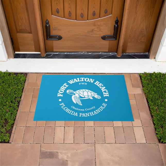 Fort Walton Beach (sea turtle) Doormat (Outdoor)