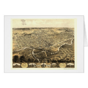 Fort Wayne, DANS la carte panoramique - 1868