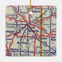 Fort Wayne IN Vintage Map