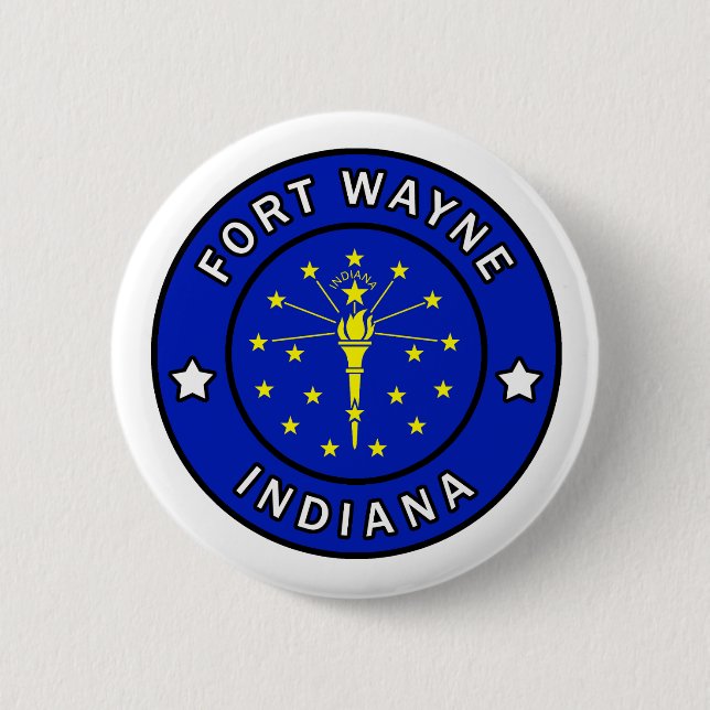 Fort Wayne Indiana 2 Inch Round Button (Front)