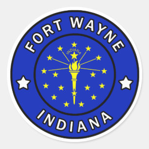 Fort Wayne Indiana Classic Round Sticker