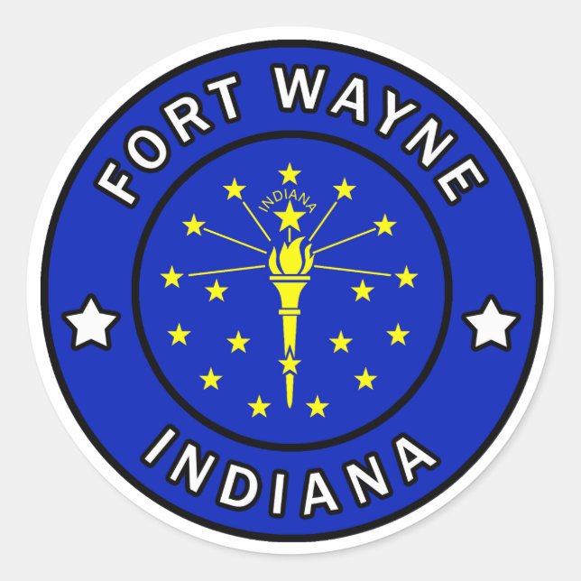 Fort Wayne Indiana Classic Round Sticker (Front)