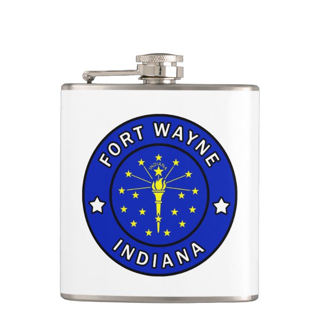 Fort Wayne Indiana Hip Flask (Front)