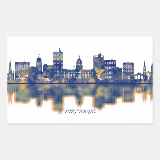 Fort Wayne Skyline Sticker (Front)