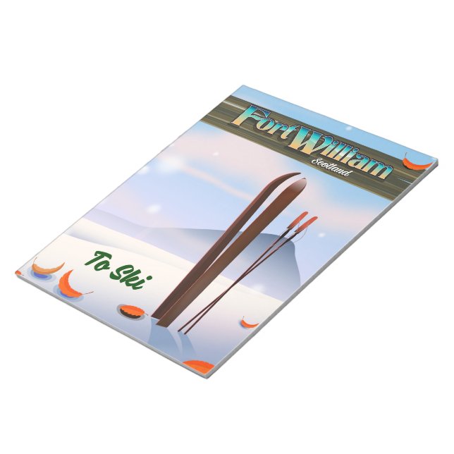 Fort William Scotland ski. Notepad (Angled)