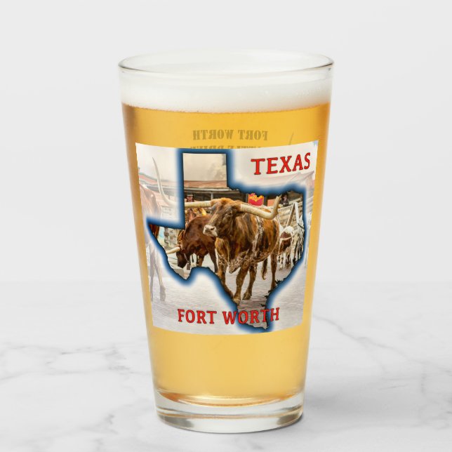 Fort Worth Cattle Drive, Verre de bière (Devant (rempli))