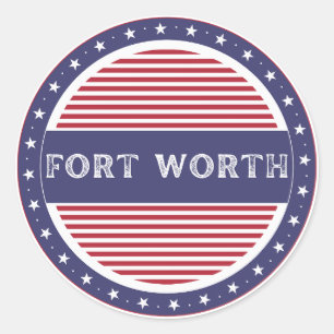 Fort Worth City Pride Emblem – American Identity Classic Round Sticker
