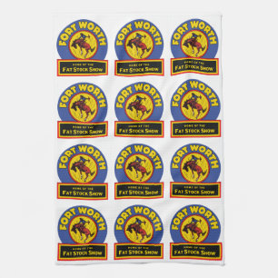 Fort Worth Fat Stock Show Kitchen Towel