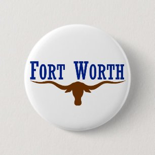 Fort Worth Flag 2 Inch Round Button