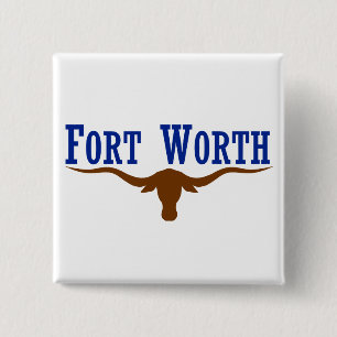 Fort Worth Flag 2 Inch Square Button