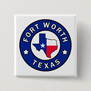 Fort Worth Texas 2 Inch Square Button