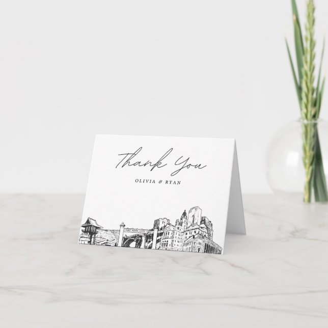 Fort Worth Texas Blank Carte de remerciements (Devant)