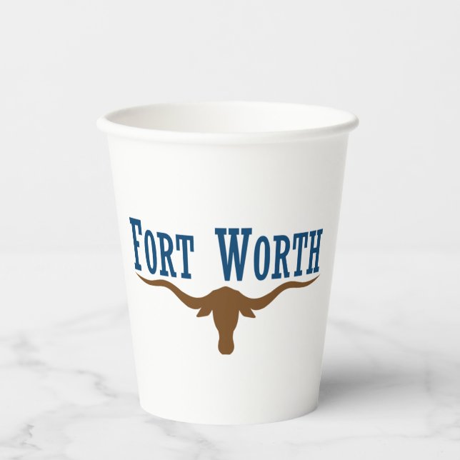 Fort Worth (Texas) city flag paper cups (Front)