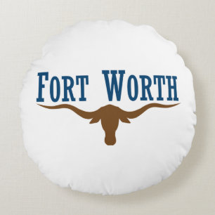 Fort Worth (Texas) City flag  Round Pillow