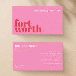 Fort Worth Texas company shop Business Card